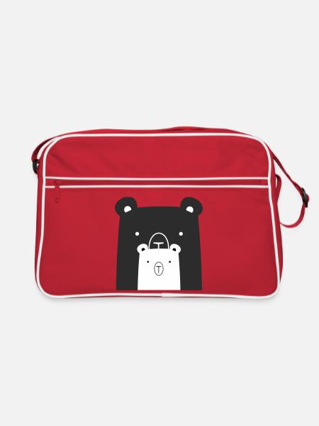 Bear Bear Polar Bear Brown Bear I Gift Idea - Retro Bag - red/white - Front