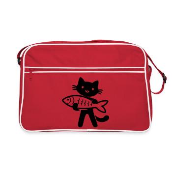 Poisson-chat - Sac Retro - rouge/blanc - Devant