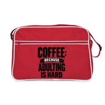 Coffee because Murder is wrong Kaffee retro - Retro Bag - red/white - Front