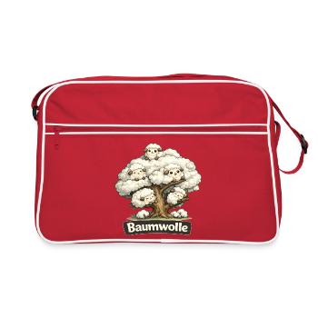 Cotton Sheep on Tree Pun Pun Shirt - Retro Bag - red/white - Front