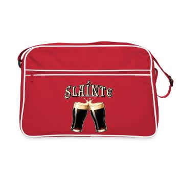 Sláinte - pain irlandais avec bière - Sac Retro - rouge/blanc - Devant