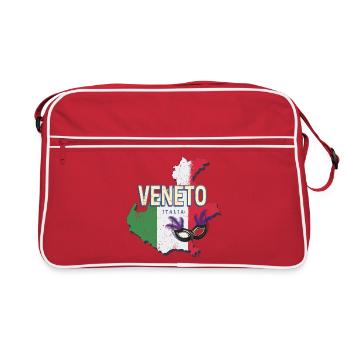 Carte de la région rétro de la Vénétie, Italie, souvenir - Sac Retro - rouge/blanc - Devant