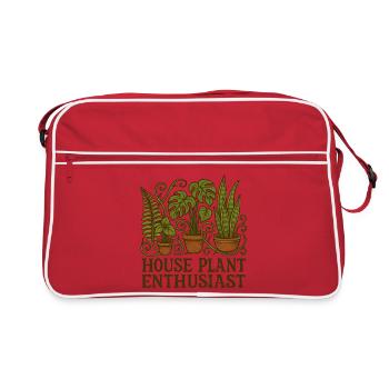 Passionné de plantes d’intérieur - Sac Retro - rouge/blanc - Devant
