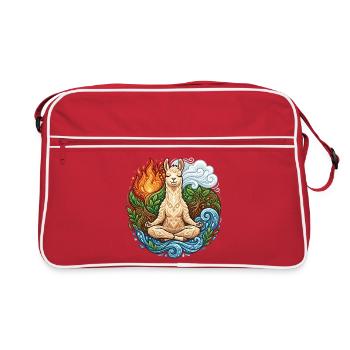 Zen Lama - Spiritual Elements & Meditation - Retro Bag - red/white - Front