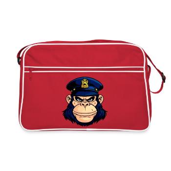 Police des singes - Sac Retro - rouge/blanc - Devant