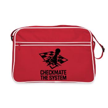 Echec et Mat au Système Design Stratège Rebelle - Sac Retro - rouge/blanc - Devant