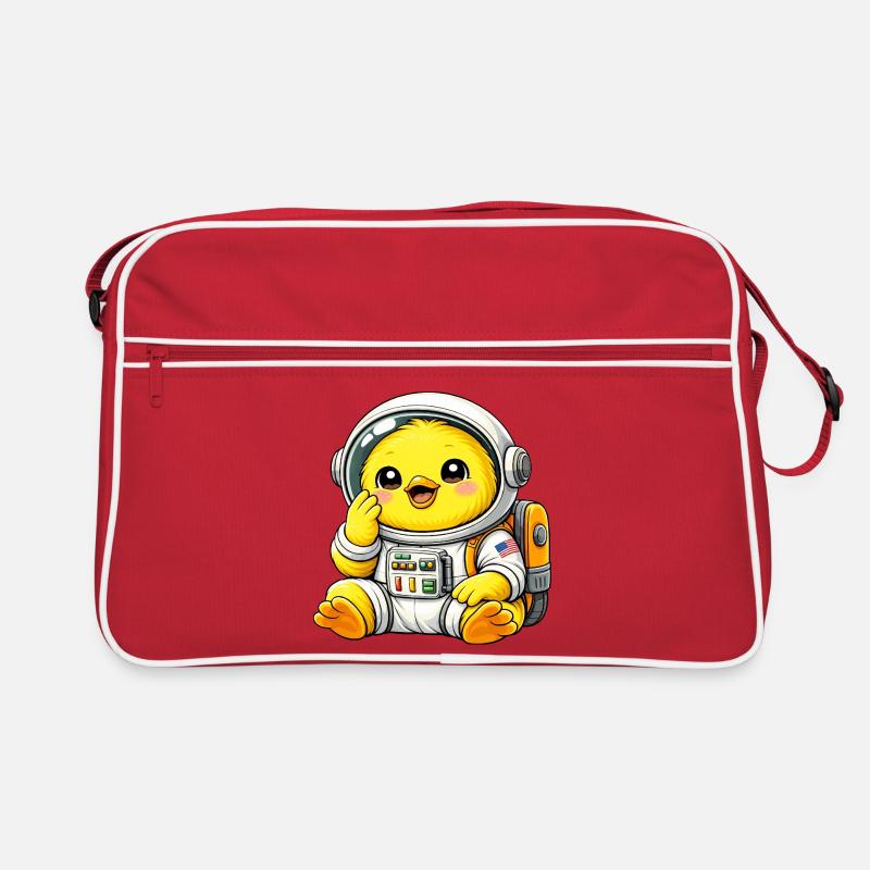 Cute Chicken Chick Astronaut Space Explorer Retro Bag