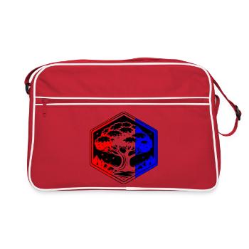 Baum-Frankreich - Retro Tasche - Rot/Weiß - Vorne