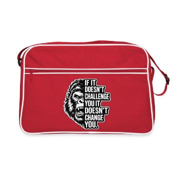 Gorilla Angry Monkey Fitness Life Challenge - Retro Bag - red/white - Front