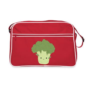 Ben Broccoli – Sweet Kawaii Vegetable Design - Sac Retro - rouge/blanc - Devant