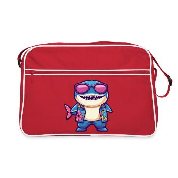 Shark Comic Vacation - Retro Bag - red/white - Front