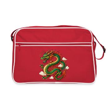 Mythe de la Chine du Dragon - Sac Retro - rouge/blanc - Devant