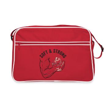 Stark und Sanft - Retro Tasche - Rot/Weiß - Vorne