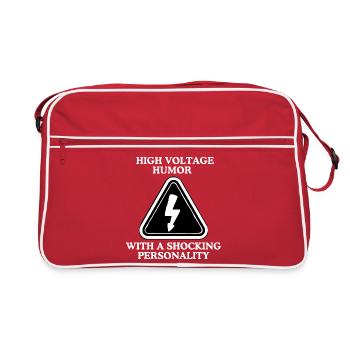 Bouclier d’humour haute tension - Sac Retro - rouge/blanc - Devant