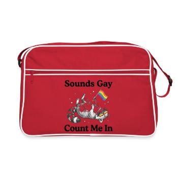 Mois de la fierté LGBT - On dirait que les gays comptent sur moi - Sac Retro - rouge/blanc - Devant