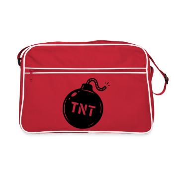 Bomb TNT Symbol - Retro Bag - red/white - Front
