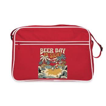 Baie de bière en vue - Sac Retro - rouge/blanc - Devant
