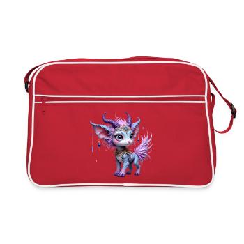 Dragon Sapphire and Tiaras - Retro Bag - red/white - Front