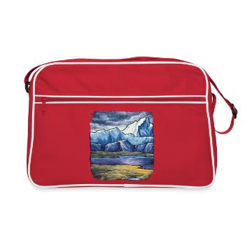 Aventure Arctique – Illustration rétro - Sac Retro - rouge/blanc - Devant