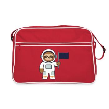 Space Sloth Adventure - Retro Bag - red/white - Front