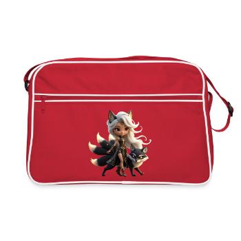 Kitsune Warrior Golden Fantasy - Sac Retro - rouge/blanc - Devant