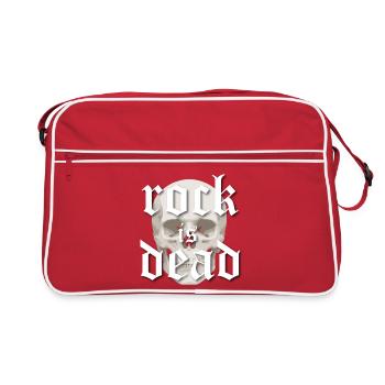Rock Is Dead Skull Gothic - Retro Bag - red/white - Front