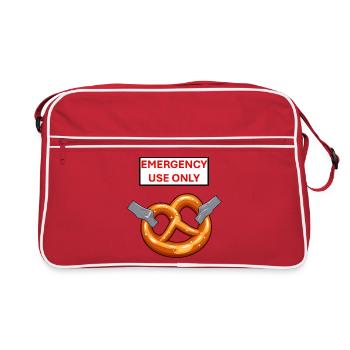 Notfall-Pretzel-Exklusivnutzung - Retro Tasche - Rot/Weiß - Vorne
