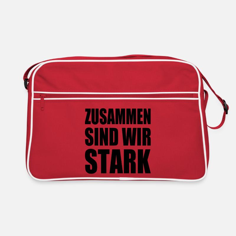 zusammen sind wir stark Retro Tasche