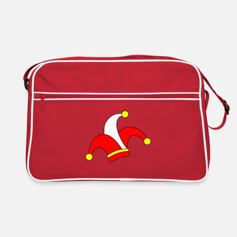 Karnevalshut - Retro Tasche - Rot/Weiß