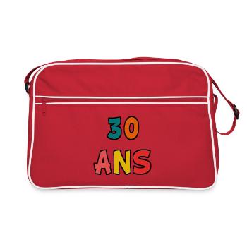 30. 30 YEARS. 30th ANNIVERSARY. 30 YEARS ANNIVERSARY. - Retro Bag - red/white - Front
