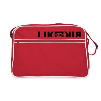cycle de l'amour de course cycle cyclisme bicyclette lik - Sac Retro - rouge/blanc - Devant
