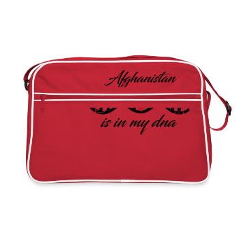 love my dns dna land country Afghanistan - Sac Retro - rouge/blanc - Devant