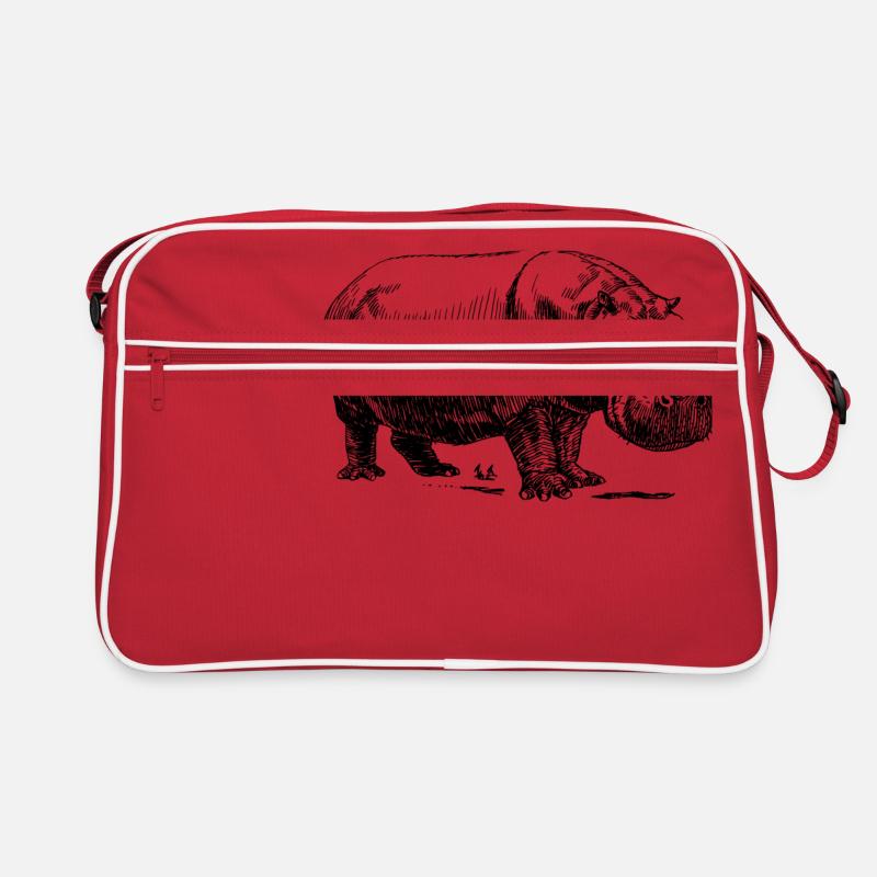 Nilpferd Retro Tasche