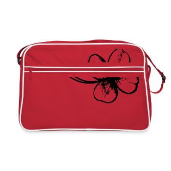 trèfle chance trèfle à quatre feuilles chance clover5 - Sac Retro - rouge/blanc - Devant