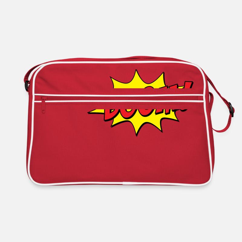 Boom Kloppo! - Retro Tasche - Rot/Weiß