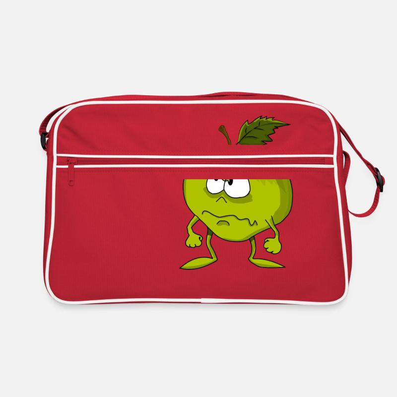 Wütender Apfel Retro Tasche