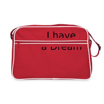 Zitat - Retro Tasche - Rot/Weiß - Vorne