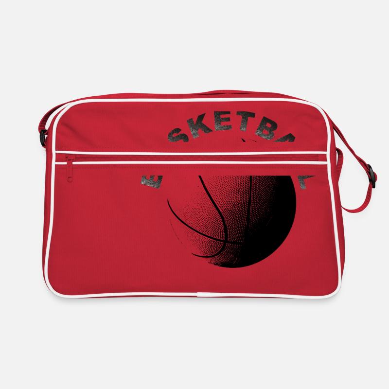 Basketball - Retro Tasche - Rot/Weiß