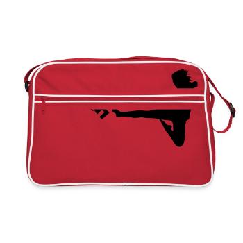 Against racism - Retro Bag - red/white - Front