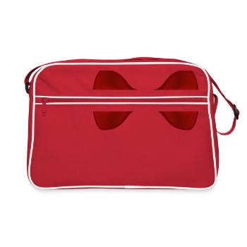 Plain Red Bow Tie - Retro Bag - red/white - Front