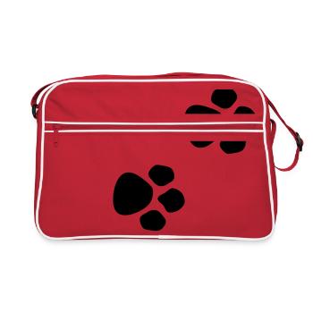 Paws - Retro Bag - red/white - Front