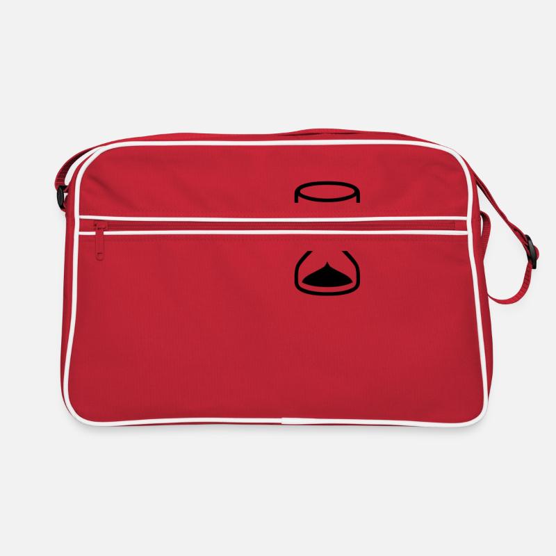 sanduhr - Retro Tasche - Rot/Weiß
