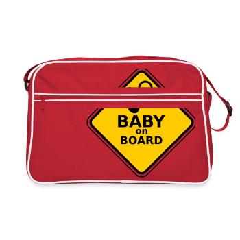 Bébé à bord - Sac Retro - rouge/blanc - Devant