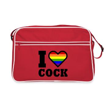 I love cock - Sac Retro - rouge/blanc - Devant