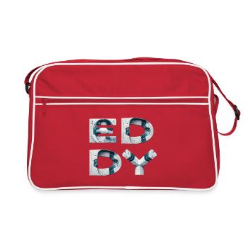Eddy Cracked Glyphs - Retro Tasche - Rot/Weiß - Vorne