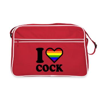 I love cock - Sac Retro - rouge/blanc - Devant
