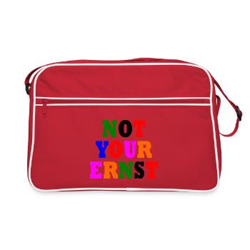 Not your ernst - Retro Tasche - Rot/Weiß - Vorne