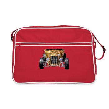 Auto - Oldtimer - Retro Tasche - Rot/Weiß - Vorne