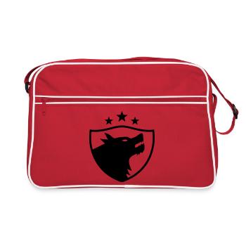 wolf - Retro Tasche - Rot/Weiß - Vorne