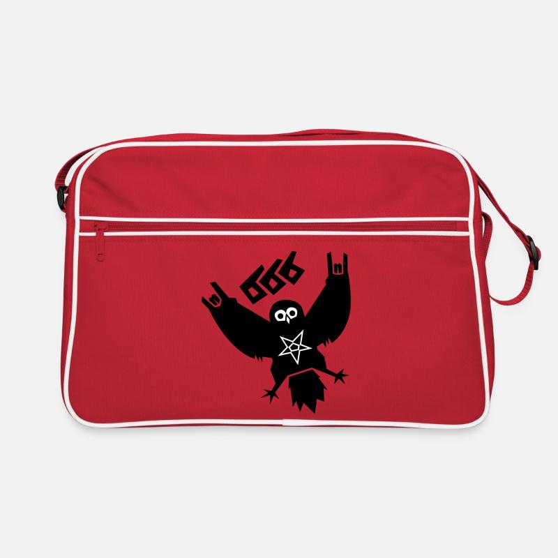 Black Metal Eule Retro Tasche